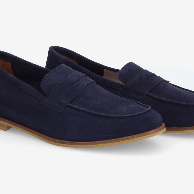 SMART MOC M - COWSUEDE - BLEU